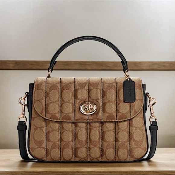 Coach Handbags - Coach Marlie Top Handle Satchel Crossbody In Sig Canvas Bag $450
